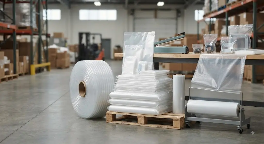 Transparent LDPE plastic bag rolls